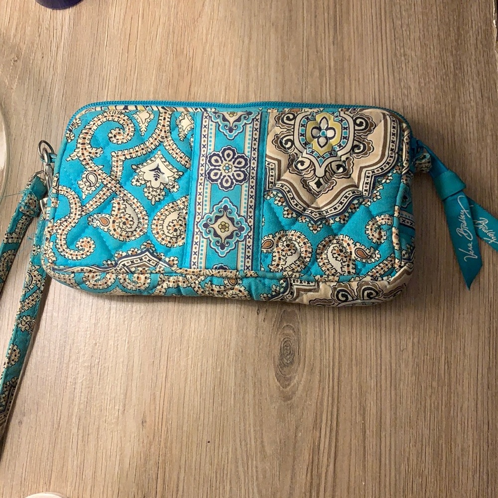 Turquoise Vera Bradley Wristlet
